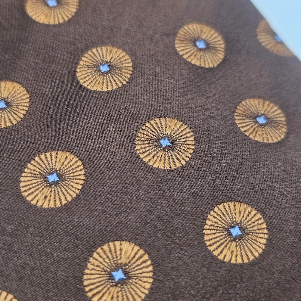 Robert Talbott Best of Class Silk Tie Brown Medallion Dark Academia‎ Luxury USA